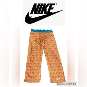 Nike Kids Zigzag Leggings - Orange and Blue